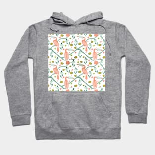 Bird Flower Animal Pattern Hoodie